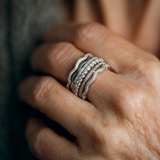 Vintage Ring with Layered Zirconia
