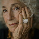 Vintage Ring with Layered Zirconia