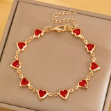 Ophelyra Garnetelle Heart Gold Bracelet