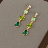 Kona | Drop Earrings with Green Stones