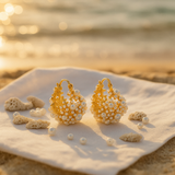 Dione Earrings | Golden Dawn Foam