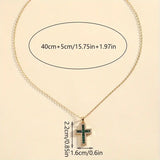 Solene Emerald Cross Pendant Gold Necklace