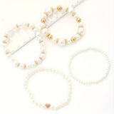 Set of White Pearl Bracelets