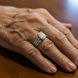 Vintage Silver Ring with Sparkling Layers