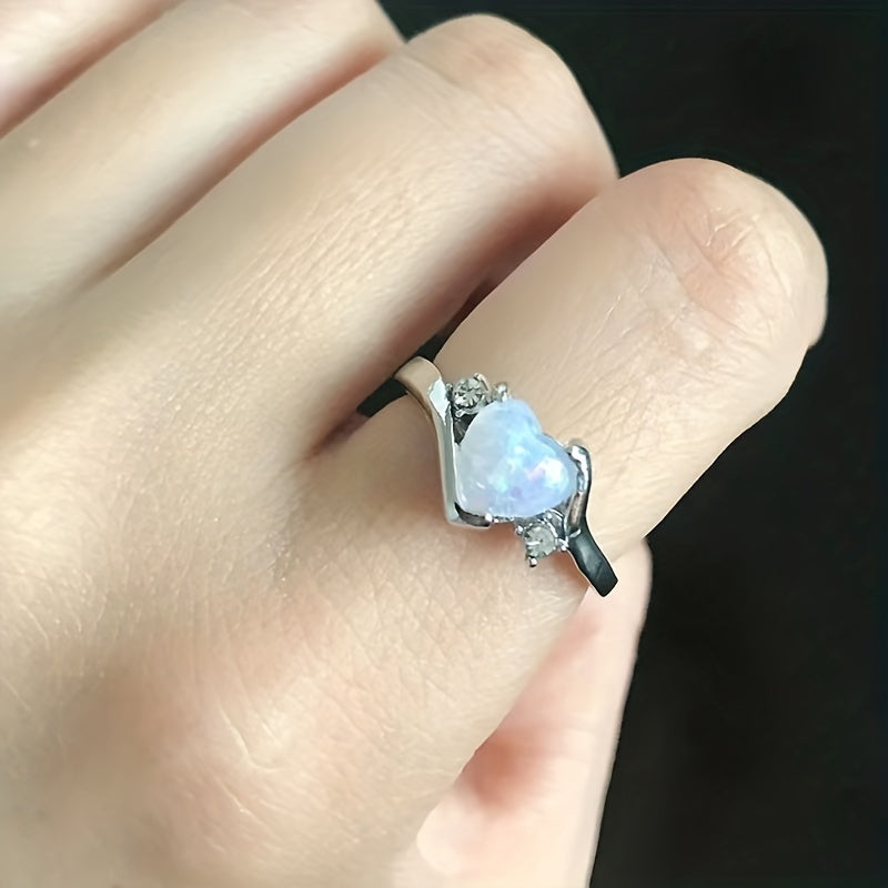 Star Ring with Moonstone