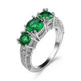 Ring with 3 Emerald Stones