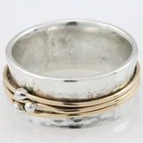 Vintage Gold Ring with Silver Layers