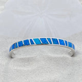 Blue opal and silver bracelet