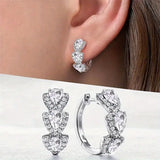 Hoop Earrings with Sparkling Crystal