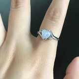 Star Ring with Moonstone