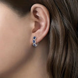 Hoop Earrings with Sparkling Crystal