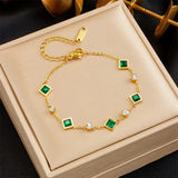 Carolina Bracelet with Emerald