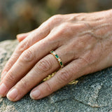 Vintage Gold Ring with Green Zirconia