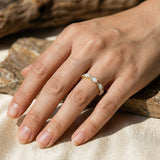 Vintage Gold Ring with Opal Eternity