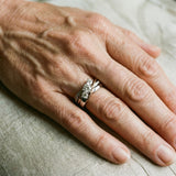 Vintage Ring in Gold and Silver with Zirconia