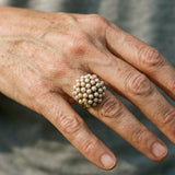 Ring with Pearl Inlays