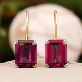 Mila Earrings with Emerald