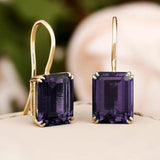 Mila Earrings with Emerald