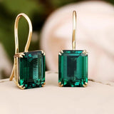 Mila Earrings with Emerald