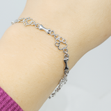 Dog Paw and Bone Charm Bracelet in Pure Silver, Limited Edition