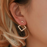 Gold-Plated Earrings with Multiple Layers
