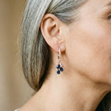 Elegant Earrings with Blue Crystals