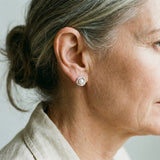Sparkling Spiral Earrings with Elegant Pearls