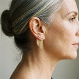 Vintage Golden Curtain Earrings