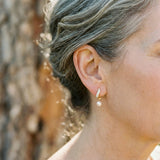 Gold Earrings with Pearls