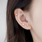 Small Golden Butterfly Earrings