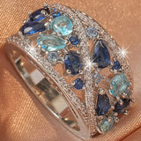 Vintage Ring with Blue Zirconia