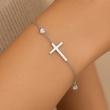 Silver Heart Bracelet Faith