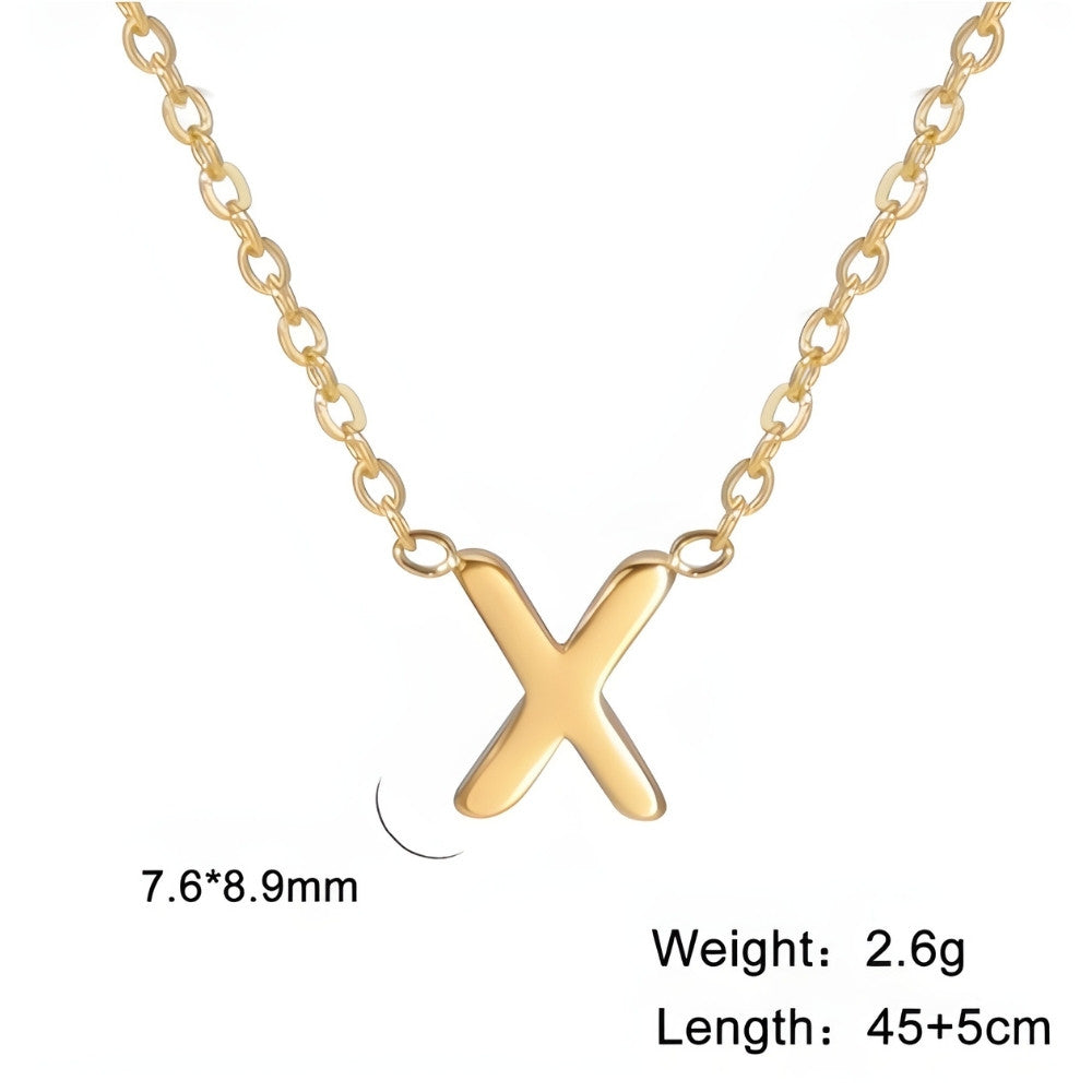 Chic Love Letter Gold Initial Necklace