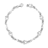 Dog Paw and Bone Charm Bracelet in Pure Silver, Limited Edition