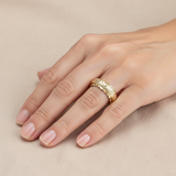 Gold Vintage Ring with Flower