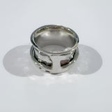 Vintage Golden Heart Silver Ring