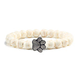 Paw Print Bead Bracelet – Natural Stone Design