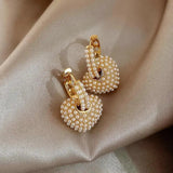 Love Pearl Earrings in Gold