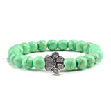 Paw Print Bead Bracelet – Natural Stone Design