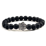 Paw Print Bead Bracelet – Natural Stone Design