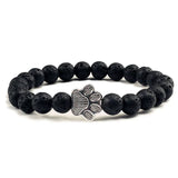 Paw Print Bead Bracelet – Natural Stone Design