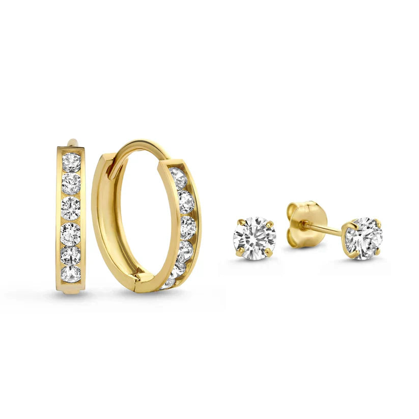 Dara Brillane Earrings Set with Stones