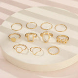 Set of 11 Vintage Rings in Silver