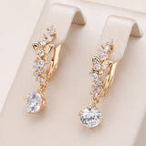 Elegant Zirconia Earrings in Gold