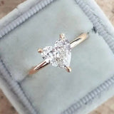 Fine Ring with Zirconia Heart