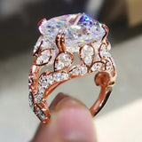 Gold Ring with Vintage Glass