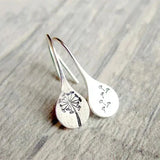 Dandelion Earrings in Silver