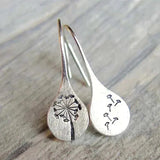 Dandelion Earrings in Silver