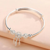 Adjustable Silver Dreamcatcher Bracelet