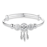 Adjustable Silver Dreamcatcher Bracelet